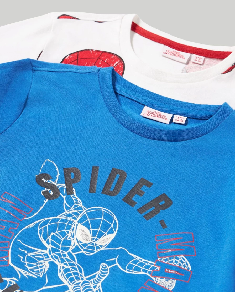 Blukids Marvel Superhero Long Sleeve T-Shirts Pack of 2 for Kids Boys Children's Graphic Tees