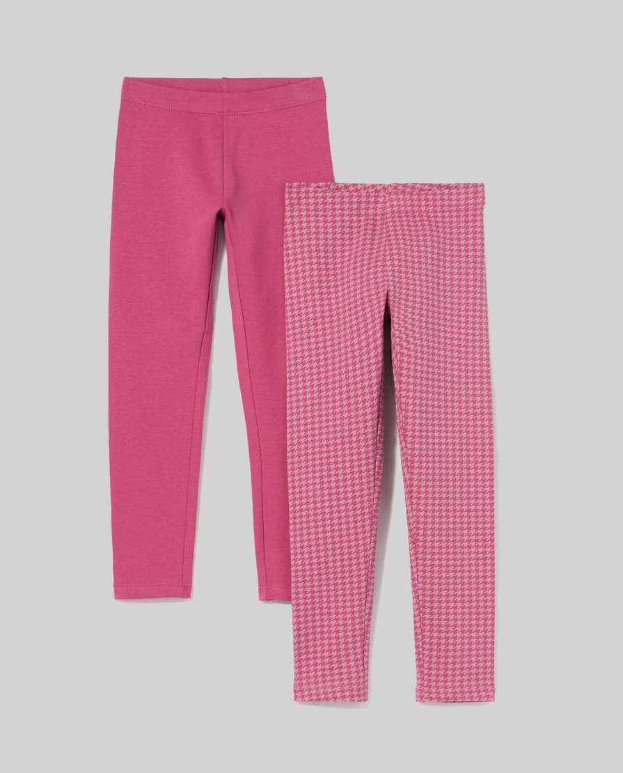 Blukids Girls' Stretch Fleece Leggings - Pack of 2 | Soft & Warm Kids' Winter Leggings