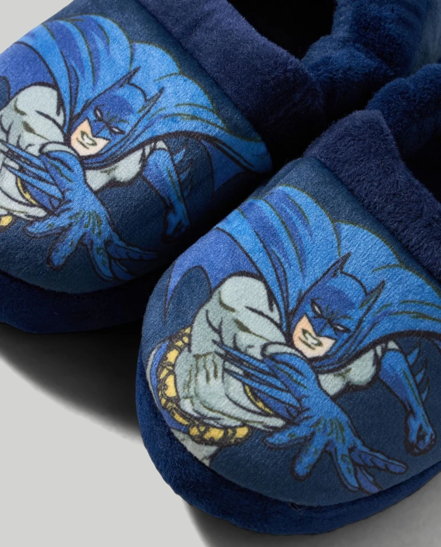 Blukids Batman Kids Slippers - Soft Superhero House Shoes for Children