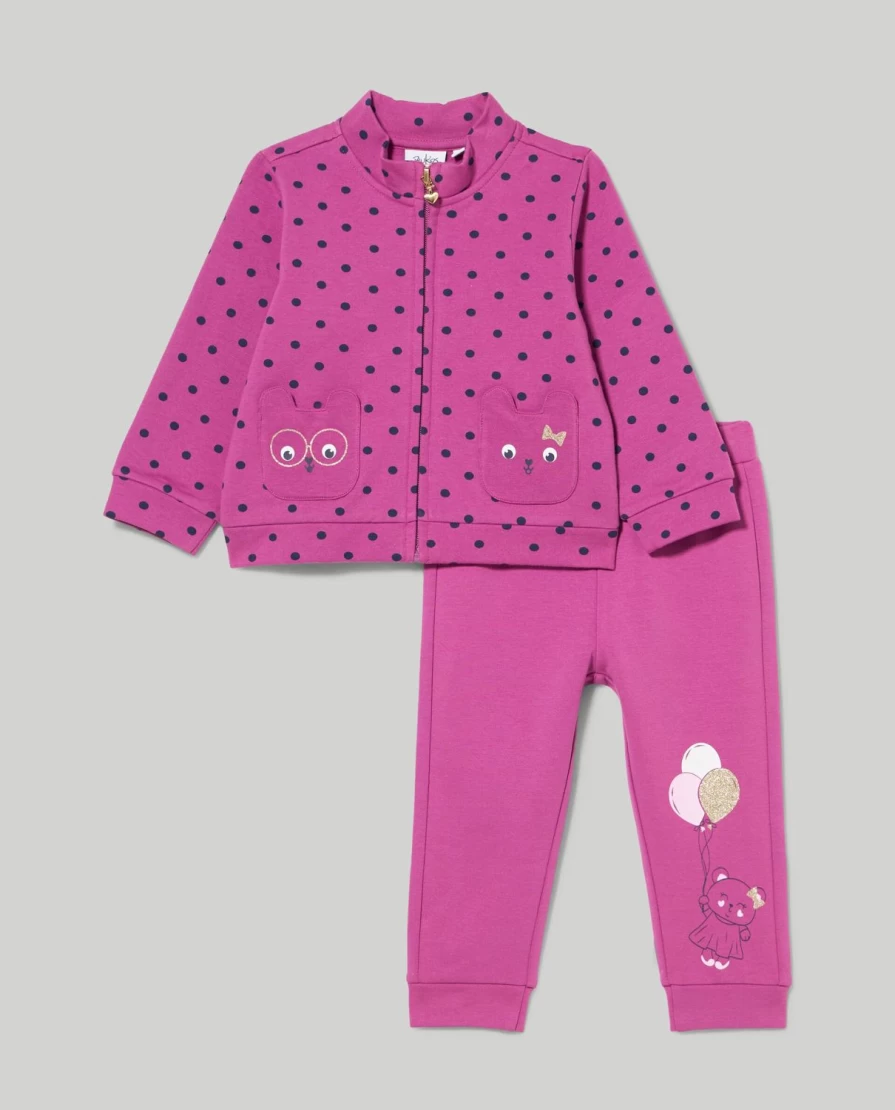 Blukids Newborn Baby Girls Jogging Set - Soft Stretch Cotton Outfit