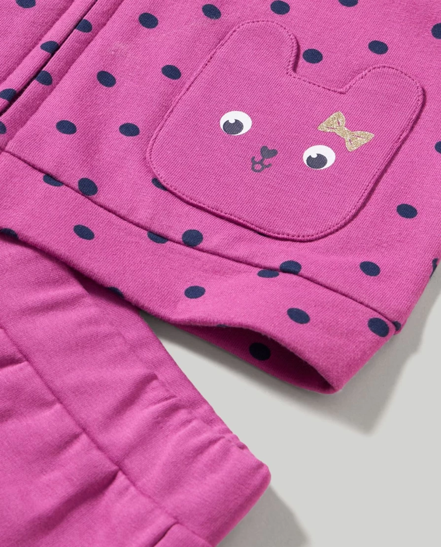 Blukids Newborn Baby Girls Jogging Set - Soft Stretch Cotton Outfit
