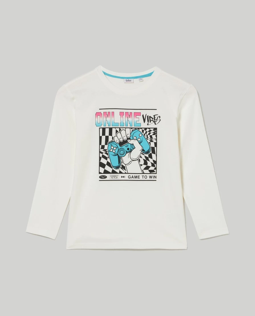 Blukids Youth Pure Cotton T-Shirt with Fun Boy Prints - Soft & Comfortable Kids Tee
