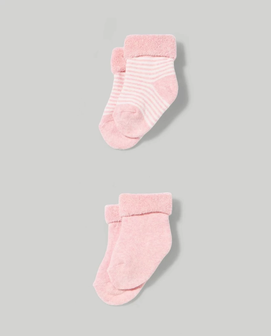 Blukids Organic Cotton Terry Socks for Babies - Soft Pack of 2