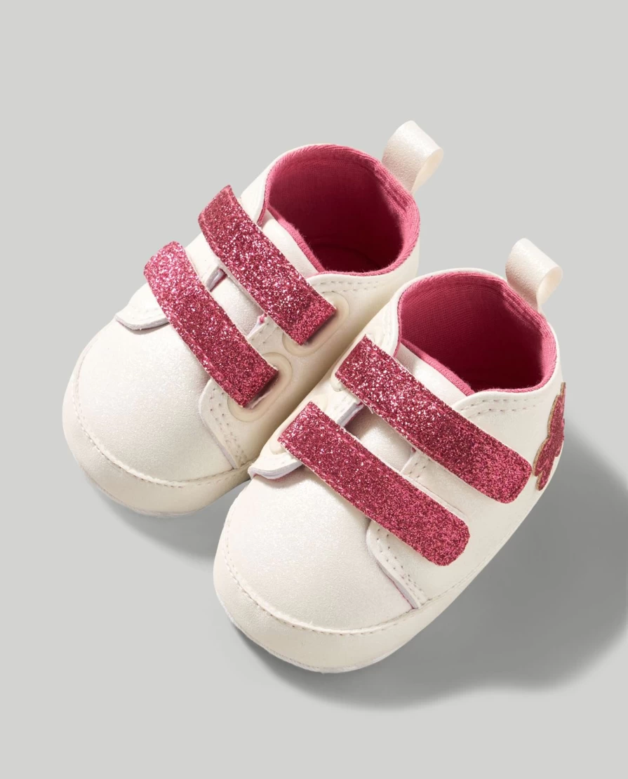 Blukids Newborn Girl Sparkly Glitter Shoes for Infants