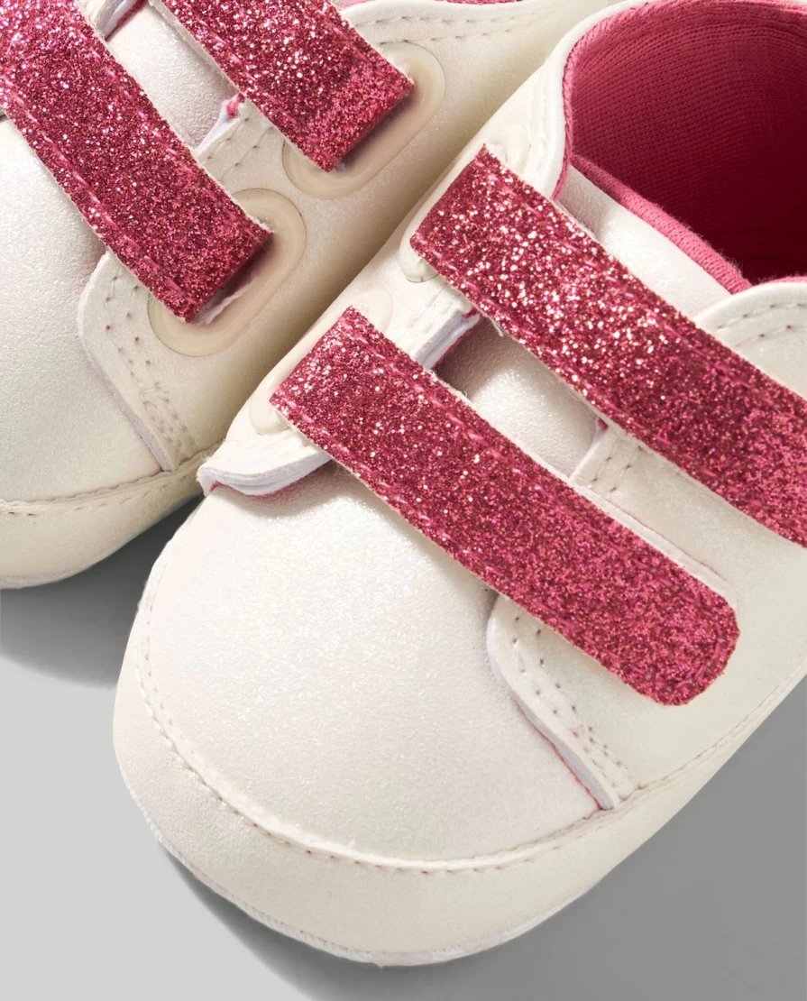 Blukids Newborn Girl Sparkly Glitter Shoes for Infants