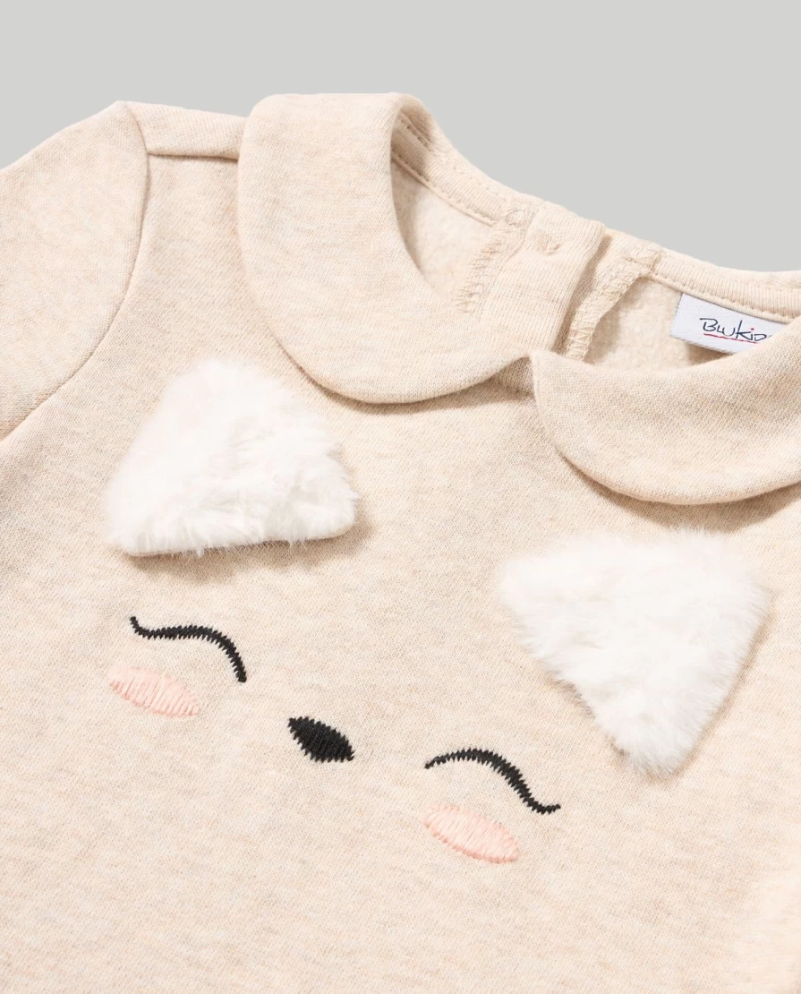 Blukids Newborn Baby Girl's Embroidered Pure Cotton Dress - Soft & Comfortable