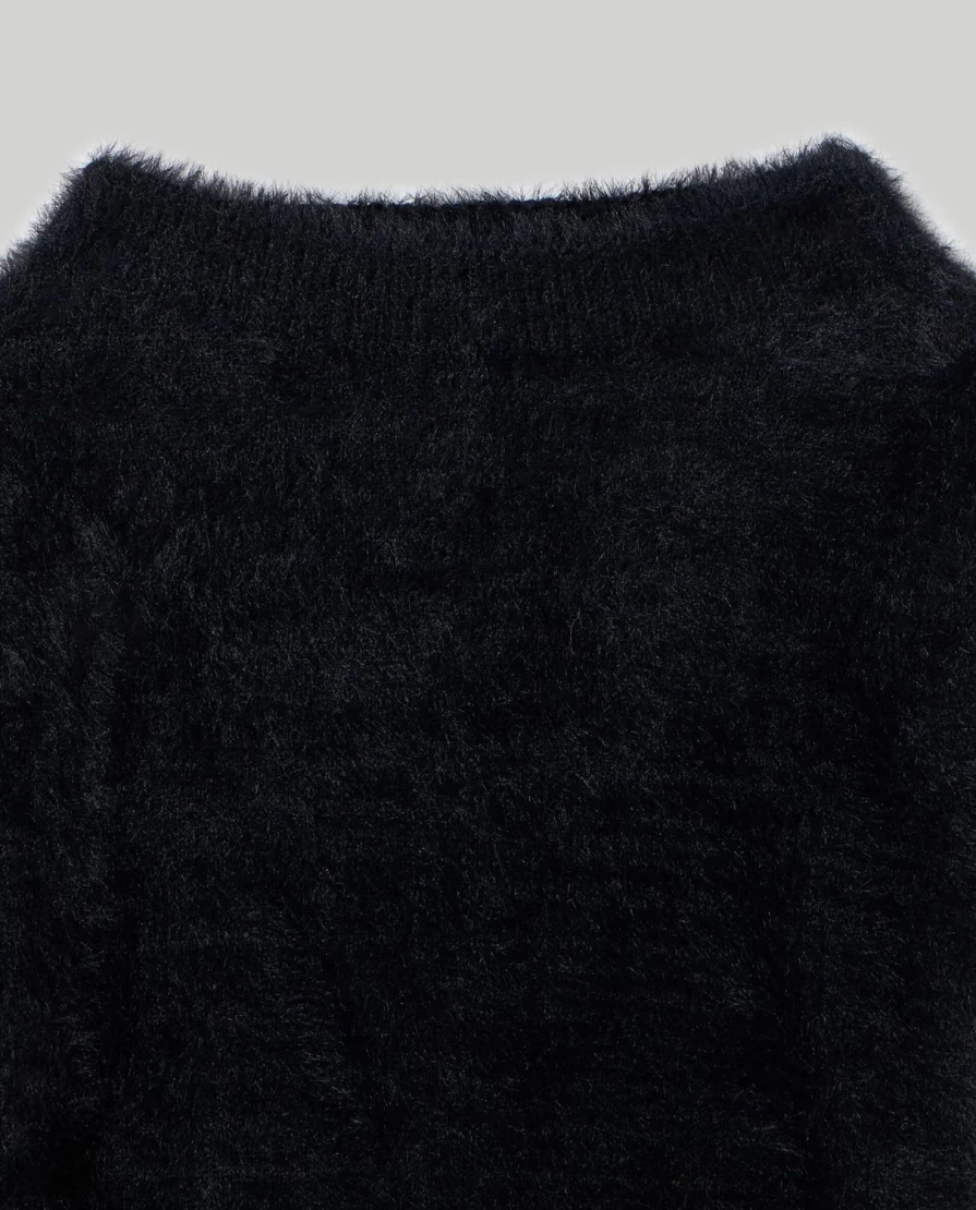"Blukids Youth Tricot Fur Effect Yarn Sweater for Girls"