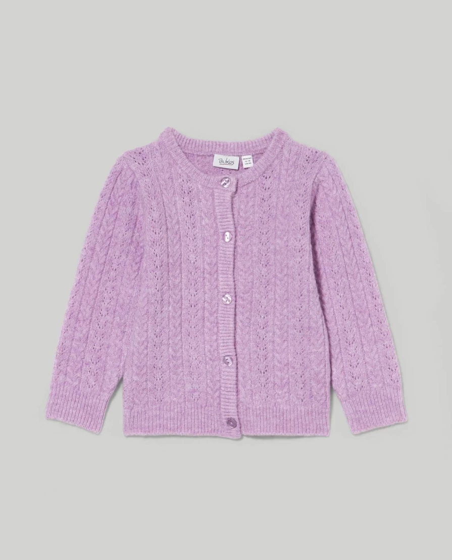 Blukids Newborn Wool Blend Tricot Cardigan for Baby Girls - Soft & Cozy Knit Sweater