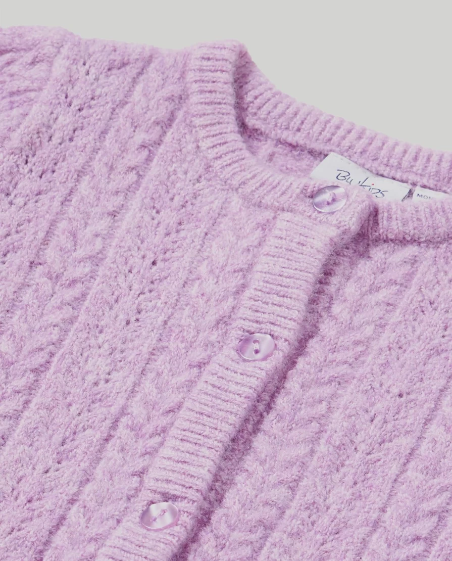 Blukids Newborn Wool Blend Tricot Cardigan for Baby Girls - Soft & Cozy Knit Sweater