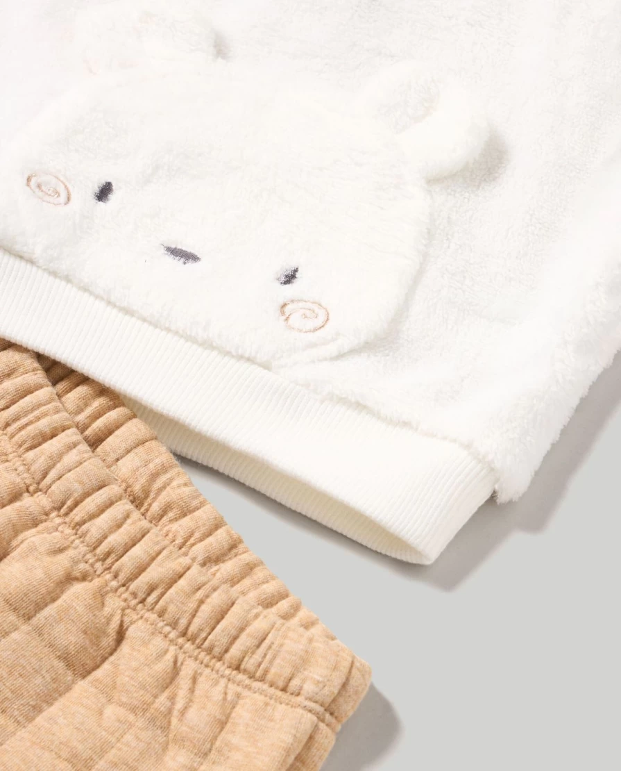 Blukids Faux Fur Matelasse Set for Baby - Soft Cozy Nursery Bedding