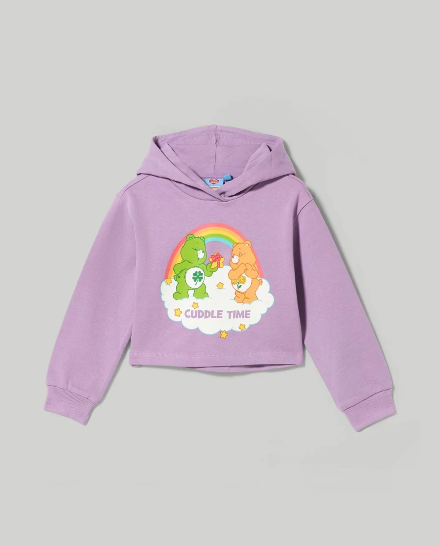 Blukids Girls' Cotton Hooded Sweatshirt for Kids - Soft & Comfortable Pullover