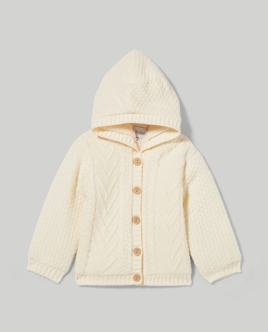 Blukids Newborn Baby Girl's Soft Tricot Hooded Jacket - Cozy & Stylish Outerwear
