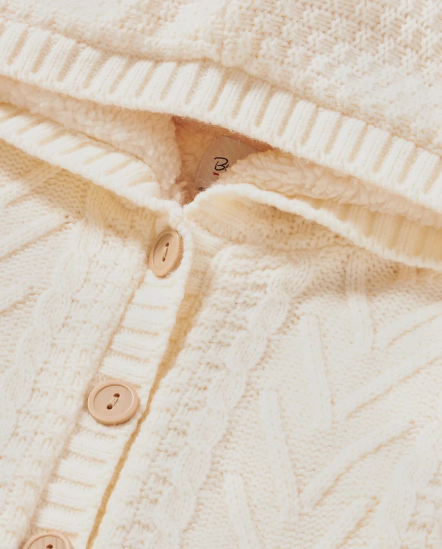 Blukids Newborn Baby Girl's Soft Tricot Hooded Jacket - Cozy & Stylish Outerwear