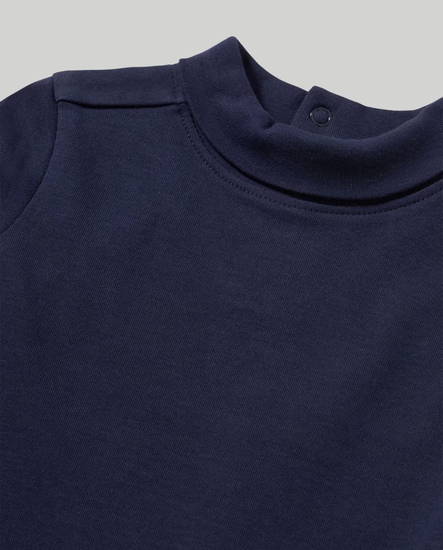 Blukids Newborn Baby Boy's Soft Cotton Turtleneck T-Shirt