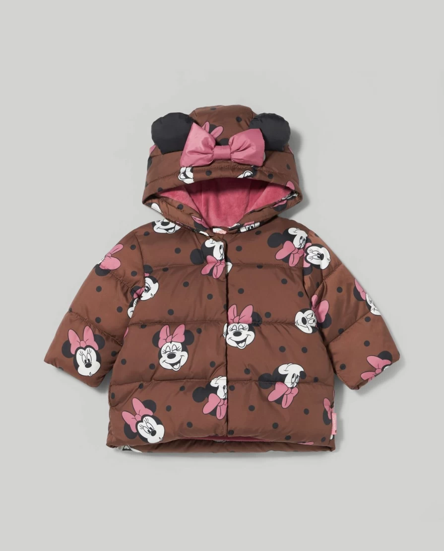 Blukids Newborn Baby Girl Disney-Themed Padded Jacket for Winter Warmth
