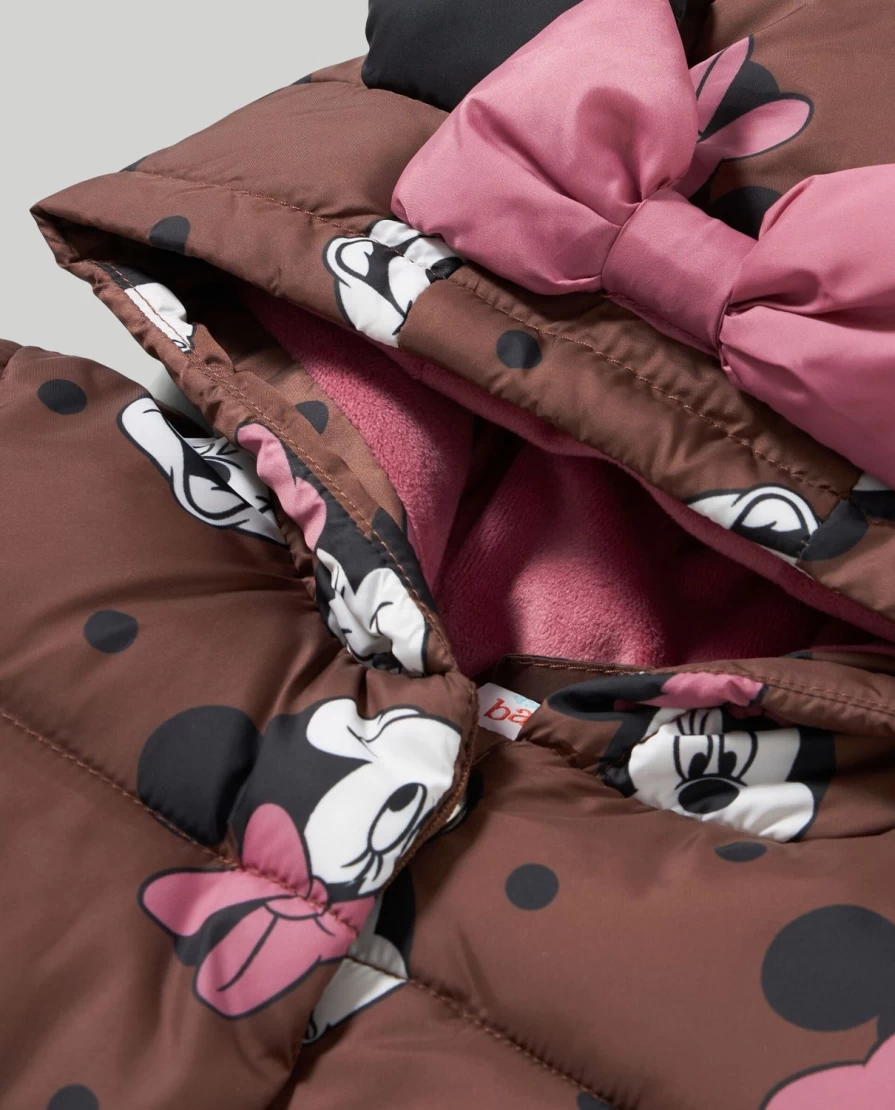 Blukids Newborn Baby Girl Disney-Themed Padded Jacket for Winter Warmth