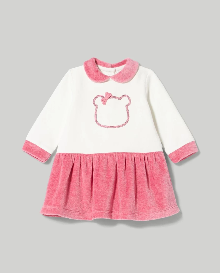 Blukids Newborn Baby Girls Chenille Dress - Soft & Cozy Outfit for Infants