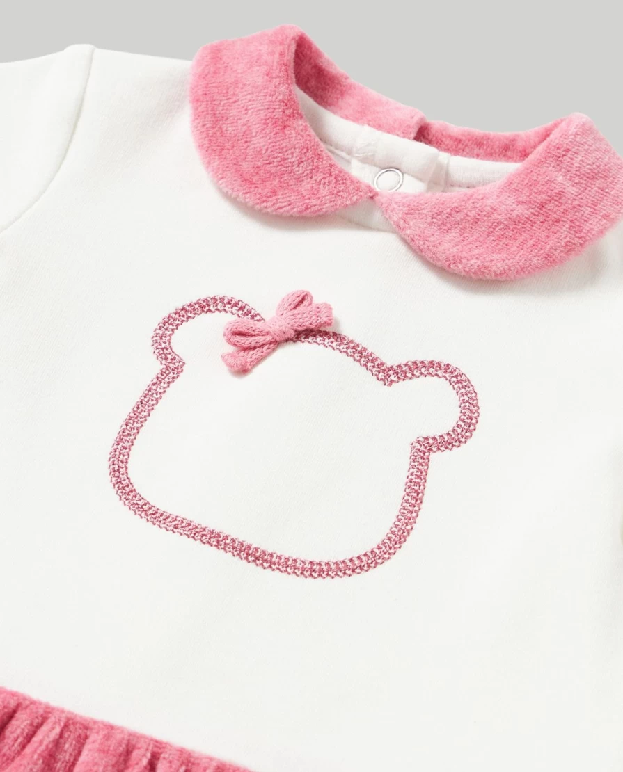Blukids Newborn Baby Girls Chenille Dress - Soft & Cozy Outfit for Infants