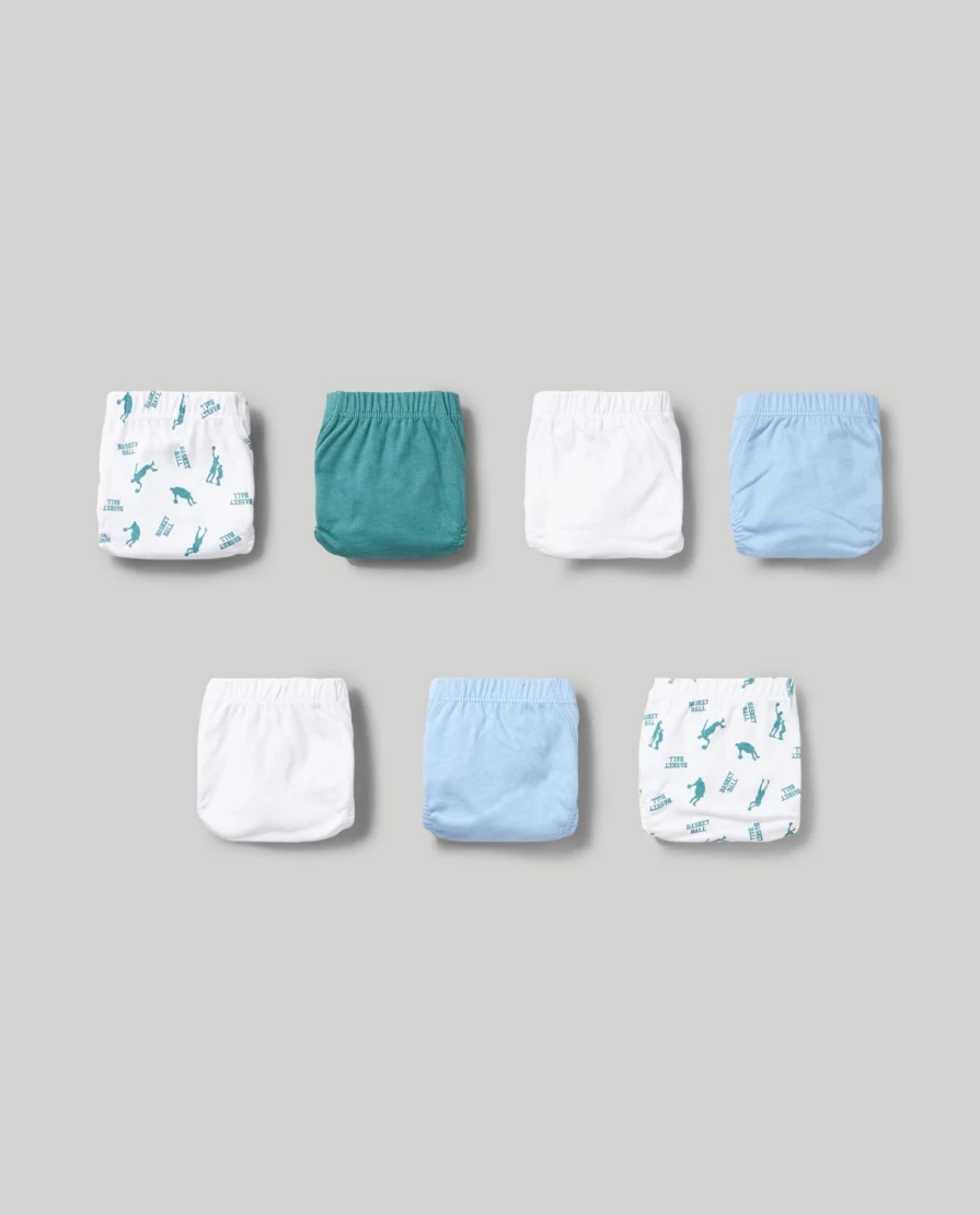 "Blukids Youth 7-Pack Soft Pure Cotton Boys Underwear Briefs"