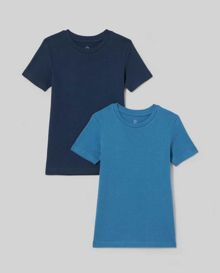 "Blukids Boys' 2-Pack Soft Warm Cotton Round Neck T-Shirts for Children"