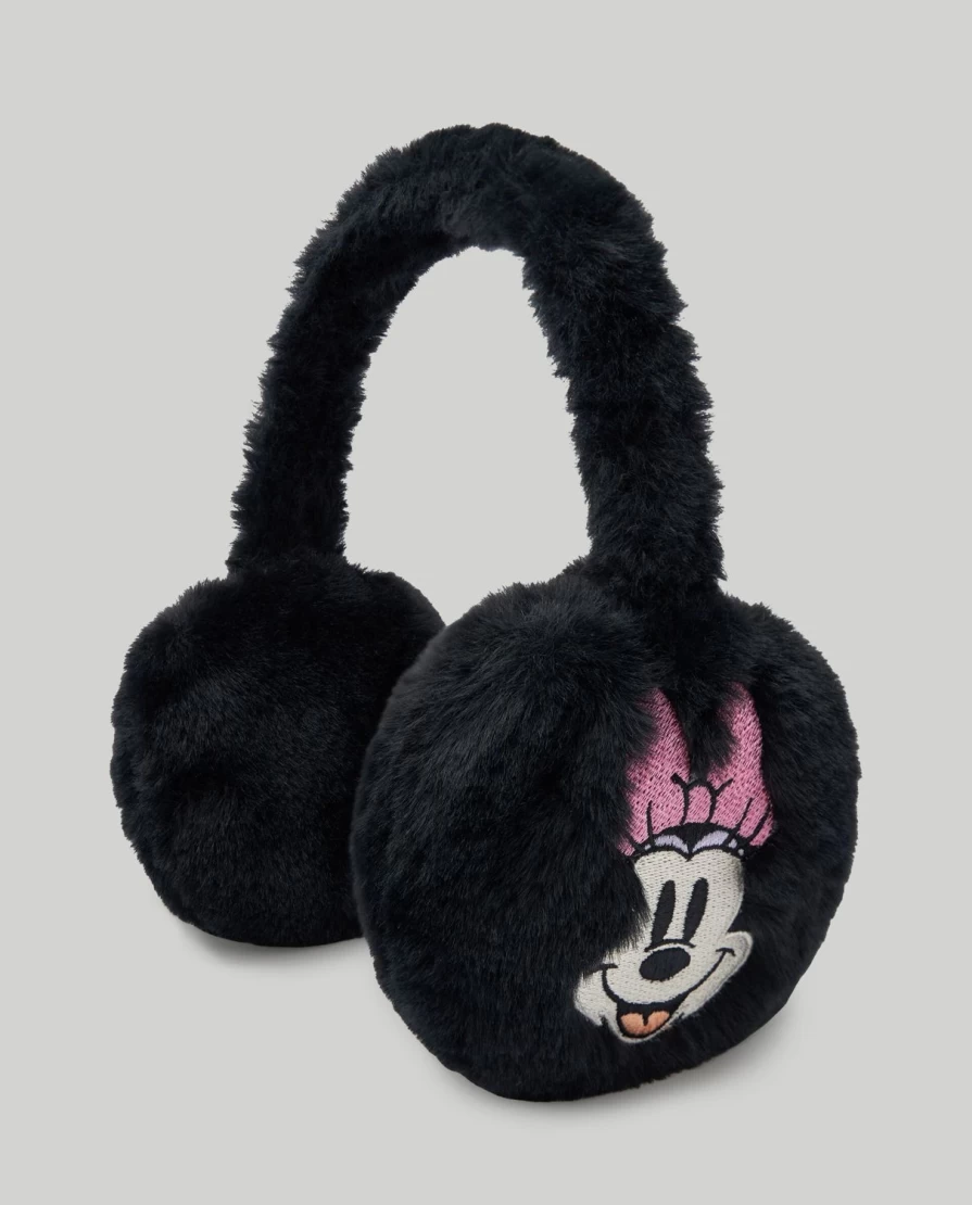 Blukids Minnie Mouse Earmuffs for Kids - Soft Faux Fur Winter Ear Warmers for Children