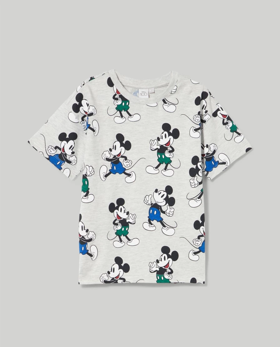"Blukids Kids' Melange Cotton T-Shirt - Fun Child Print Design"