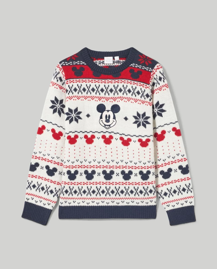 Blukids Kids' Jacquard Knit Crew Neck Sweater for Boys and Girls
