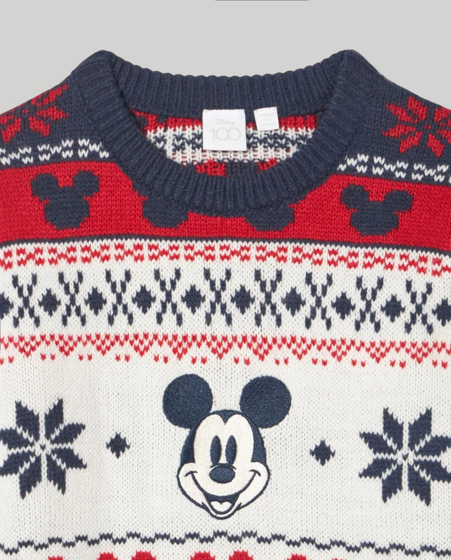 Blukids Kids' Jacquard Knit Crew Neck Sweater for Boys and Girls