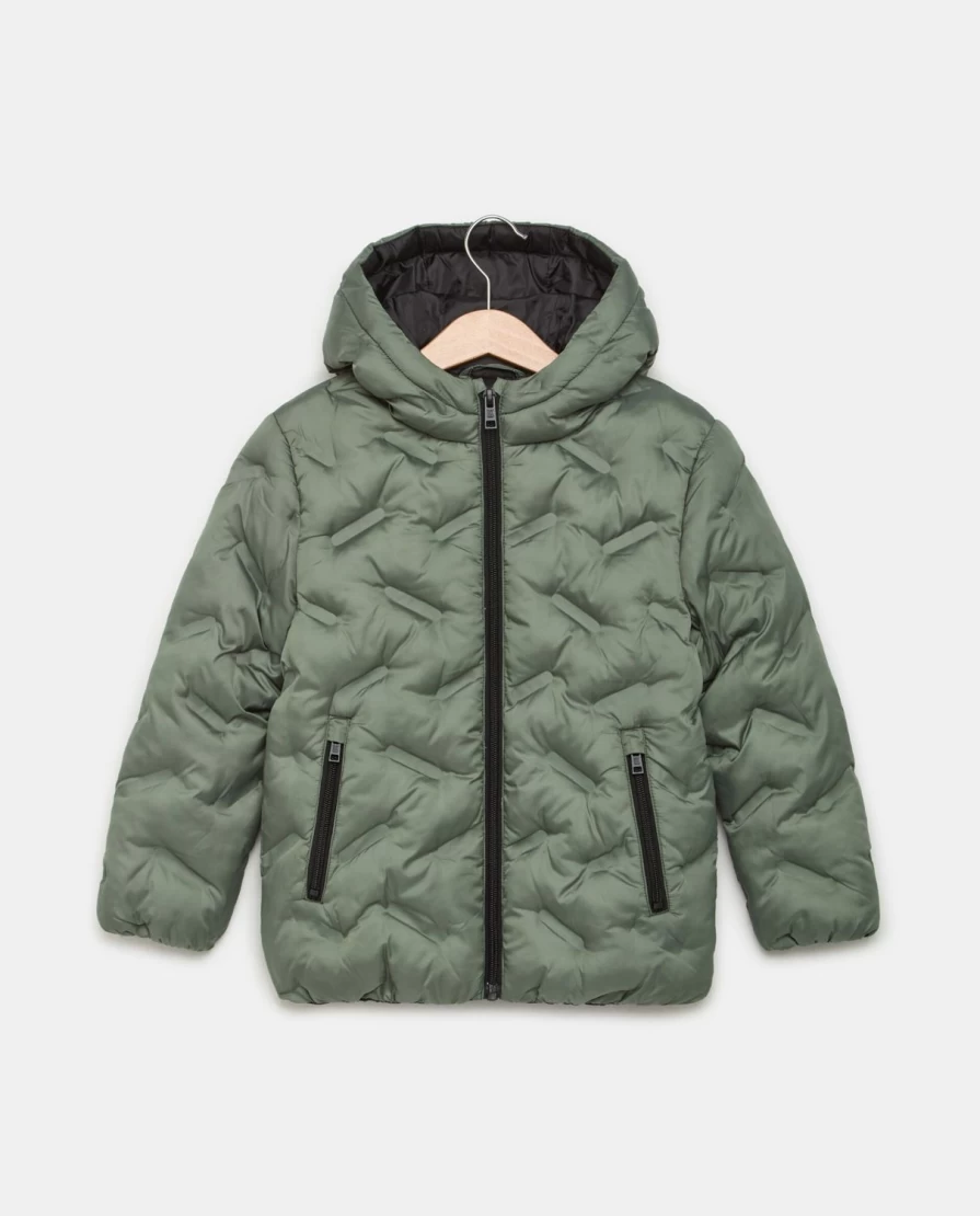 "Blukids Boys' Hooded Padded Jacket – Warm Winter Coat for Children"