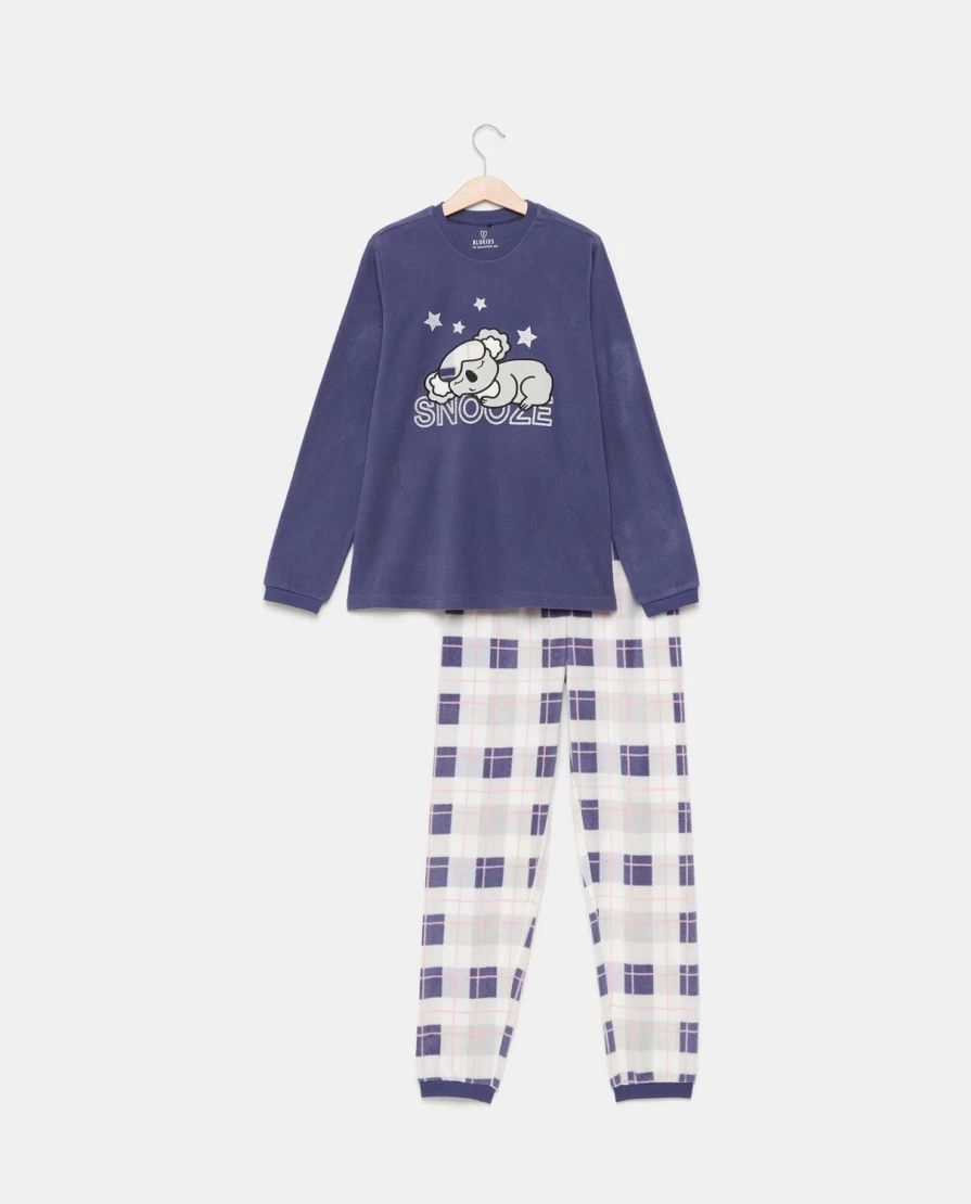 Blukids Youth Girls' Cozy Family Fleece Pajamas Set for Kids