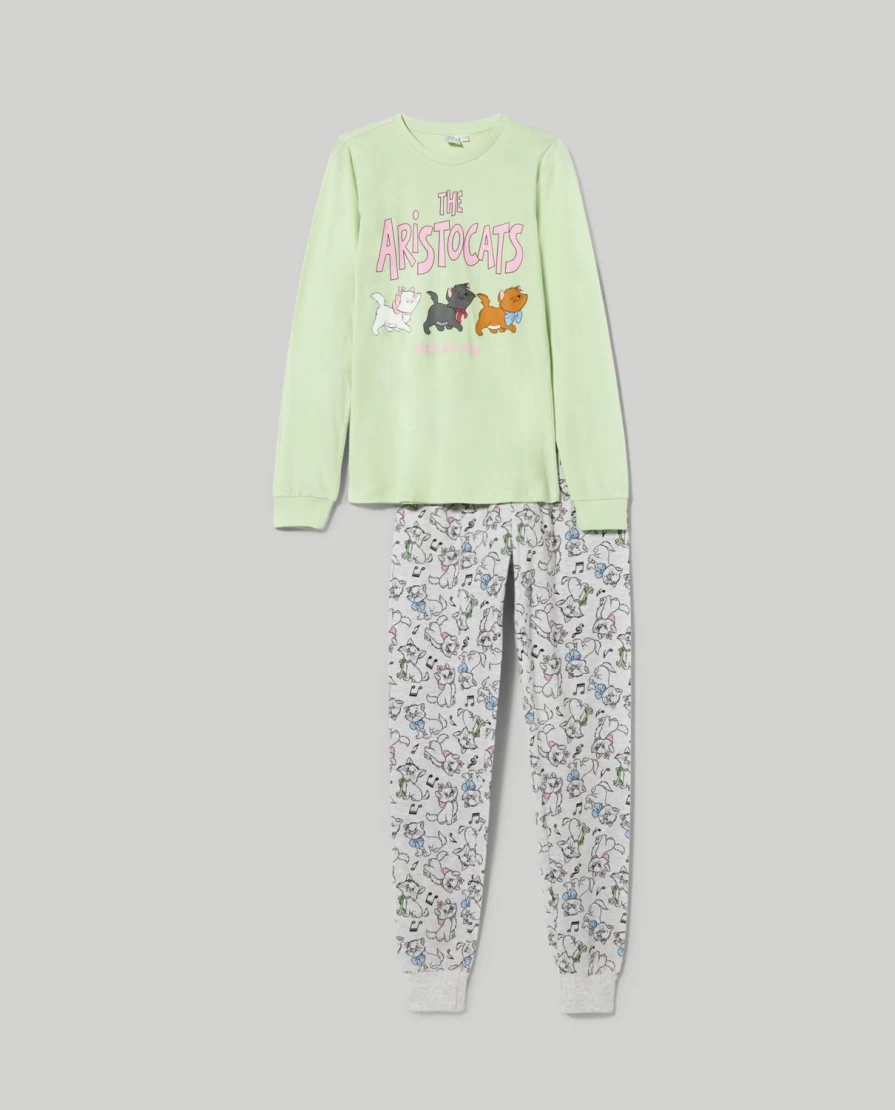 Blukids Youth Long Aristocats Pajama Set for Girls - Disney Sleepwear for Kids