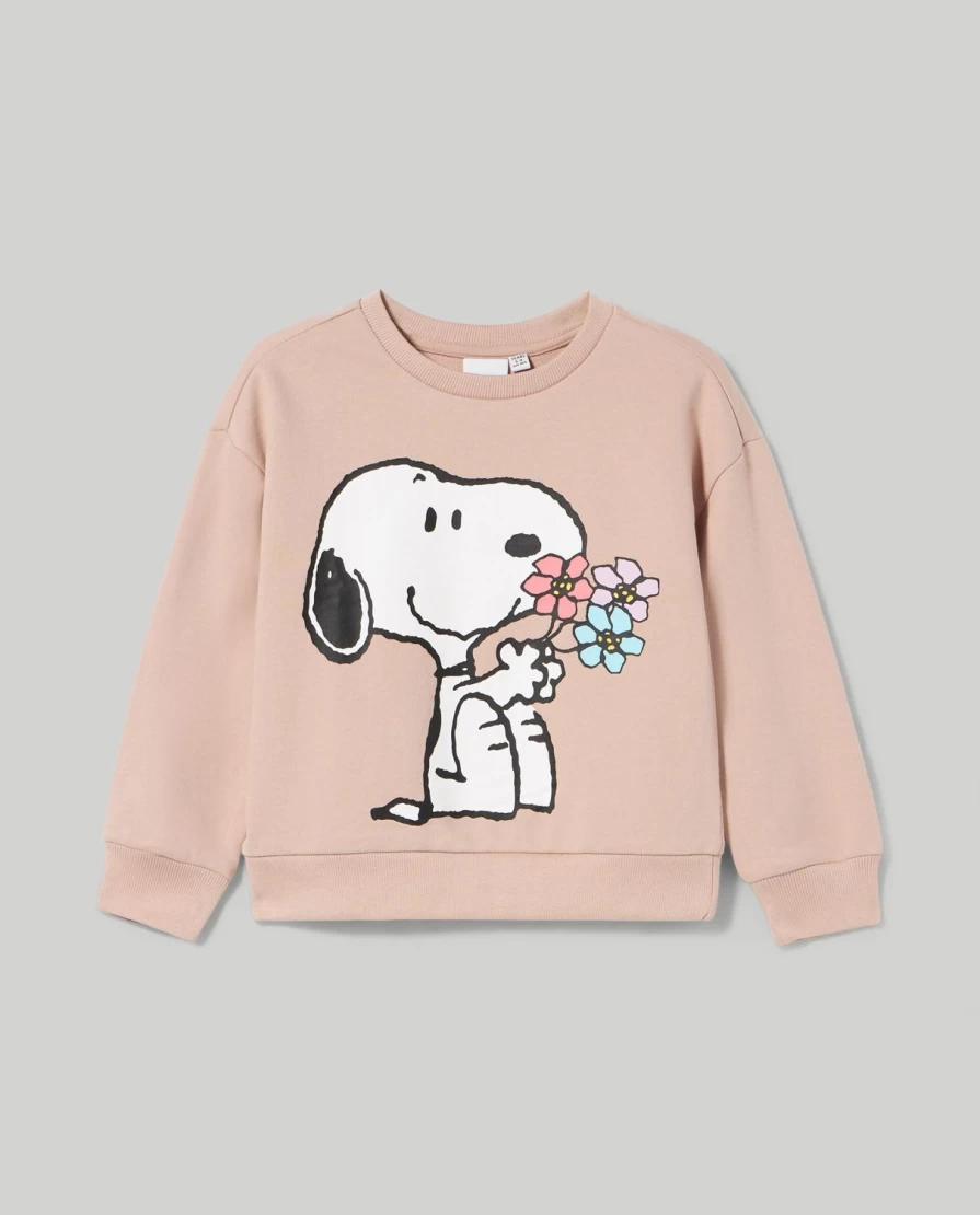 Blukids Girls' Cotton Peanuts Print Sweatshirt for Children
