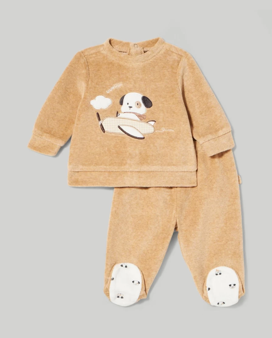 Blukids Newborn Baby Chenille Outfit Set - Soft Cozy Unisex Infant Clothes for Birth