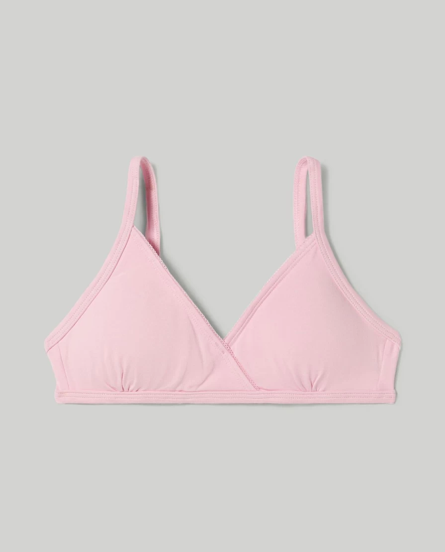Blukids Youth Girls Ribbed Comfort Bra - Soft Stretch Support for Active Teens