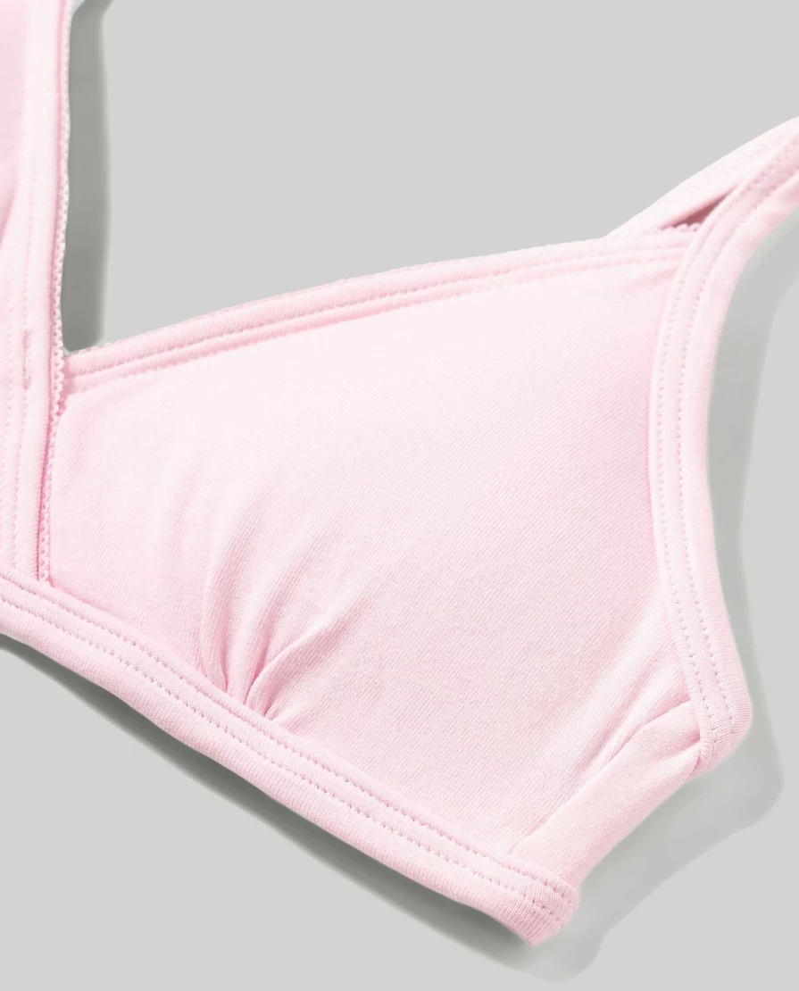 Blukids Youth Girls Ribbed Comfort Bra - Soft Stretch Support for Active Teens