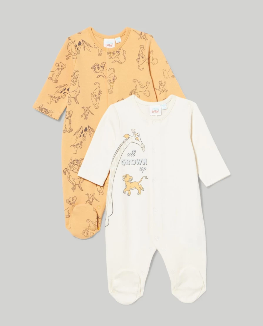 "Blukids Pack Of 2 Adorable Birth Rompers - 100% Pure Cotton With Cute Prints"