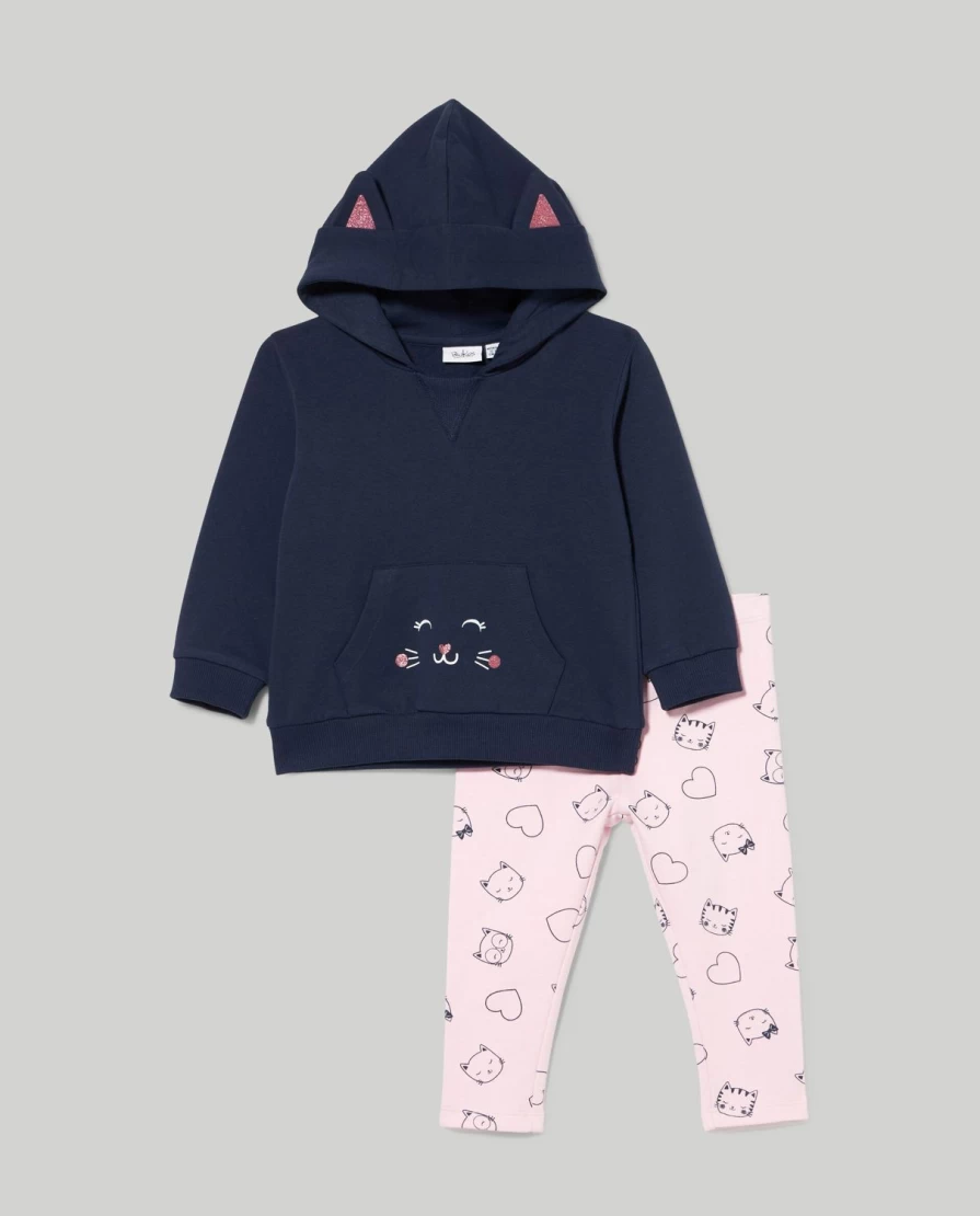 Blukids Newborn Baby Girls Jogging Set - Soft Stretch Cotton Outfit
